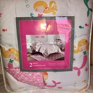 Boat House for Kids Mermaid Twin Comforter set, 1 twin comforter, 1 sham, NWOP